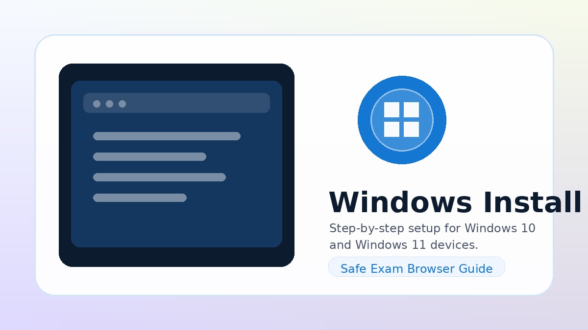how to install safe exam browser windows