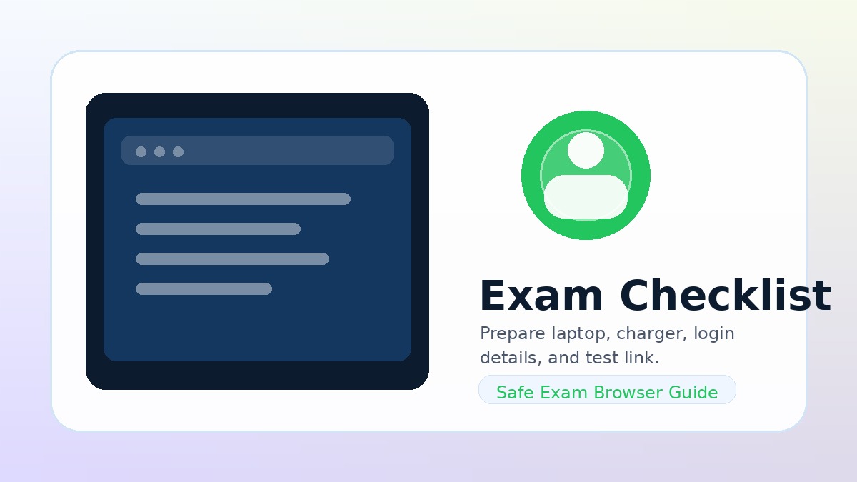 student exam checklist illustration